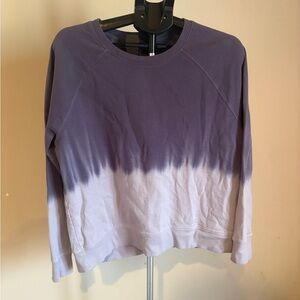 Athleta Purple and White Tie-Dye Sweatshirt Medium